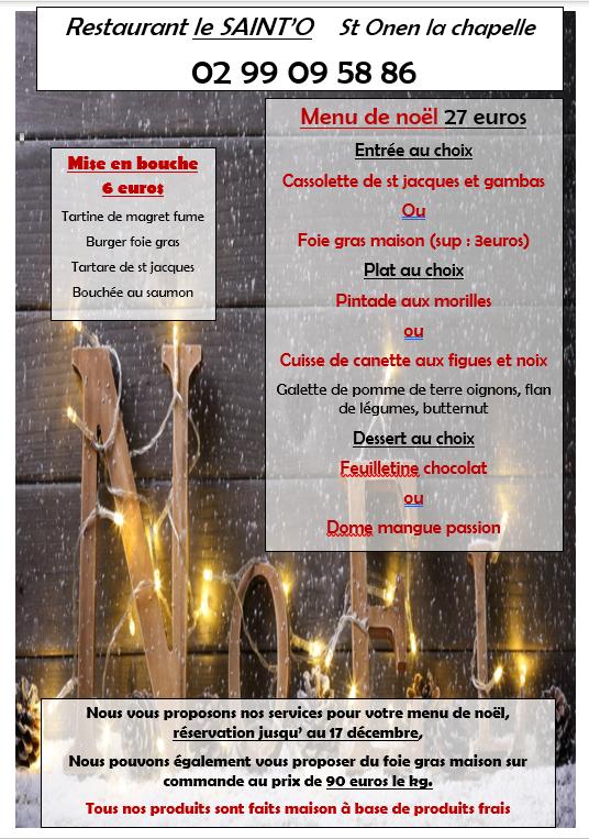Le Saint'O - Menu Image 1